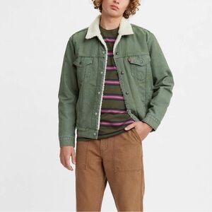 Levi's Men's Olive Green Sherpa Jacket